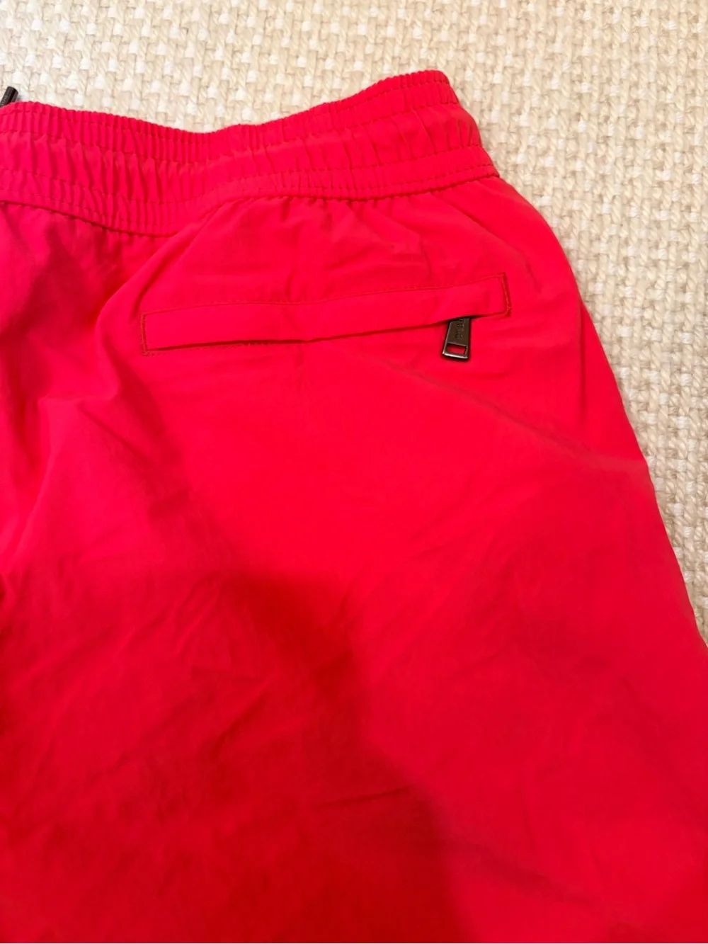 Polo by Ralph Lauren Red Men's 5 3/4 Length Swim Trunks with Drawstring